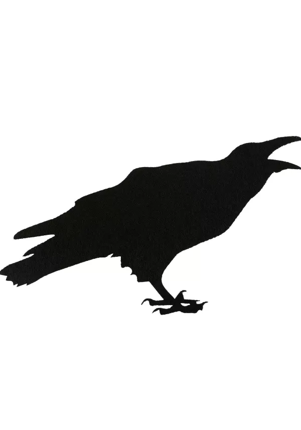 Online 12 Piece Black Crow Stickers Halloween Decoration Indoor Decorations