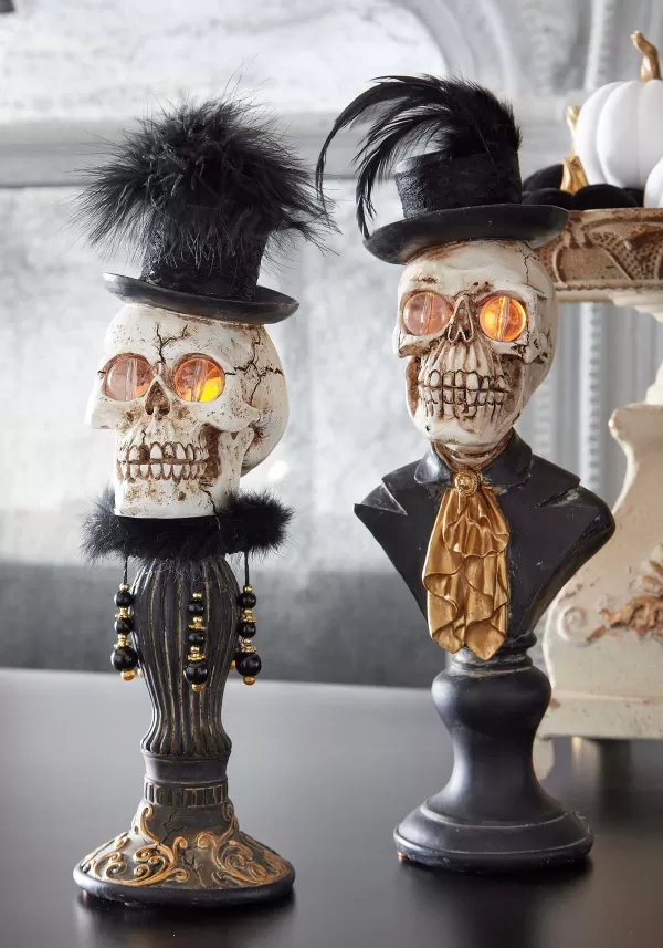 Clearance 16-Inch Female Skeleton Bust With Led Eyes Decoration Indoor Decorations