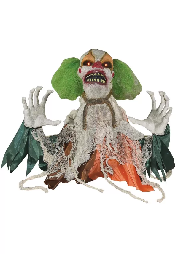 Store 17-Inch Animated Evil Clown Groundbreaker Halloween Decoration Animatronics