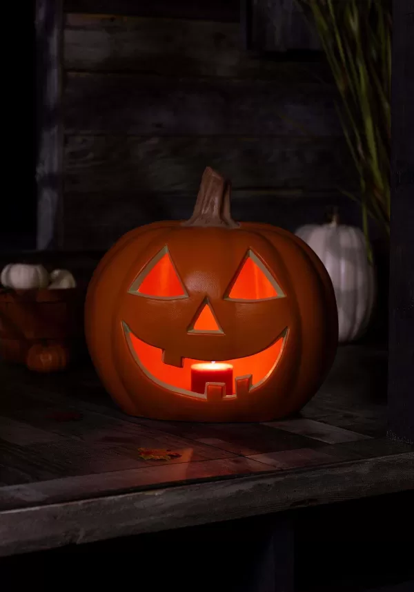 Store 17-Inch Orange Blow Mold Pumpkin Decoration Outdoor Decorations