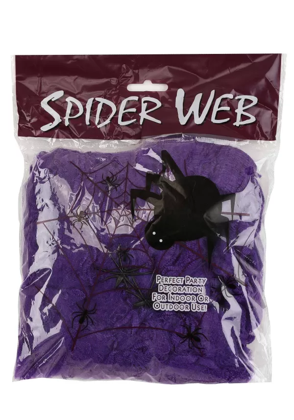 New 200 Square Ft Purple Spider Web Halloween Decoration Indoor Decorations