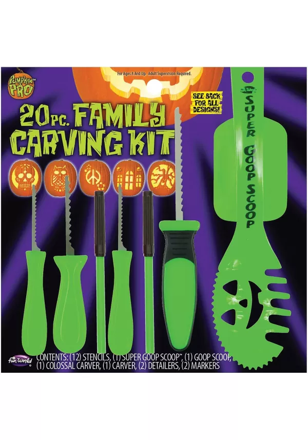 Flash Sale 20 Piece Family Pumpkin Halloween Carving Kit Pumpkin D Cor