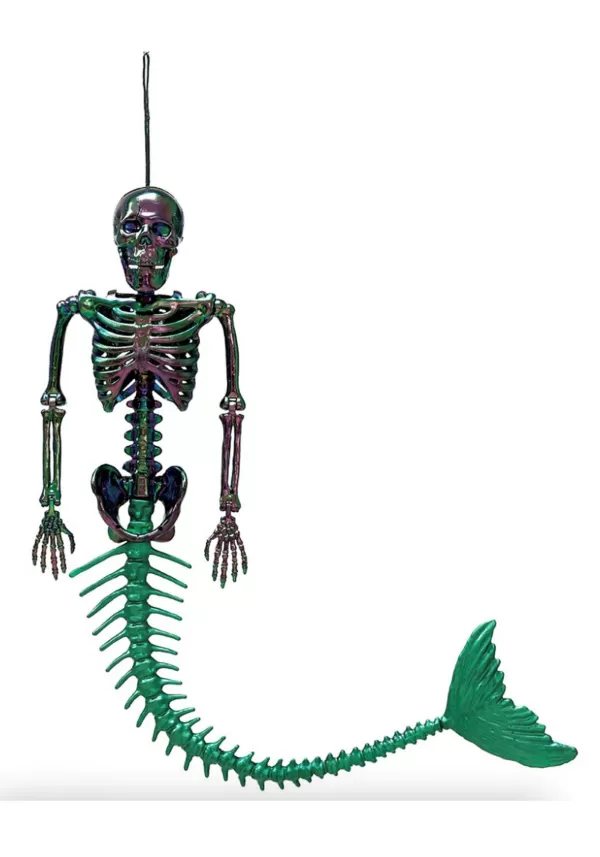 Shop 21" Oil Slick Mermaid Skeleton Decoration Halloween Props