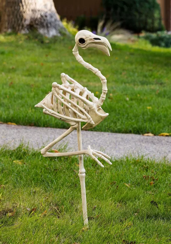 Best Sale 34-Inch Flamingo Skeleton Halloween Prop Indoor Decorations