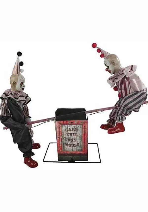 Shop 36-Inch See-Saw Clowns Animatronic Halloween Prop Animatronics