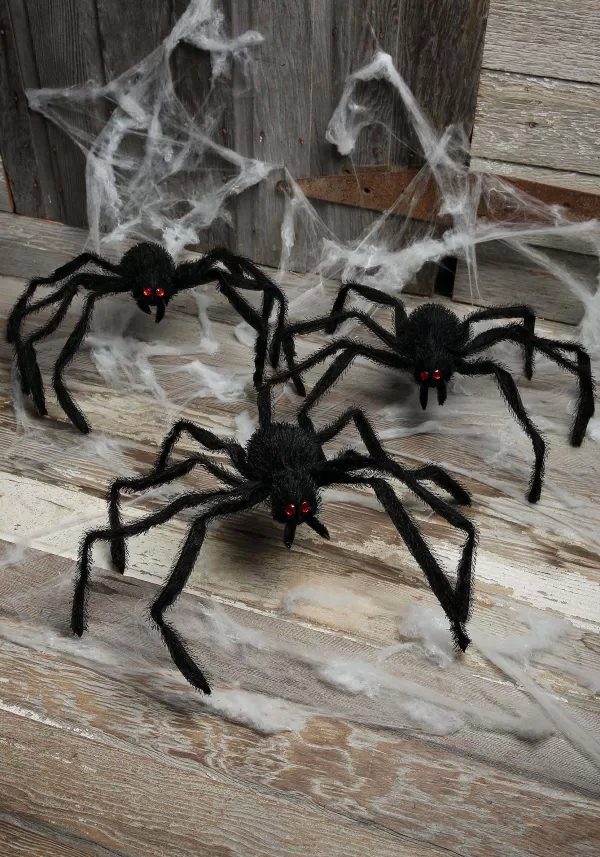 Shop 3 Pack Black Spiders Decoration Halloween Props