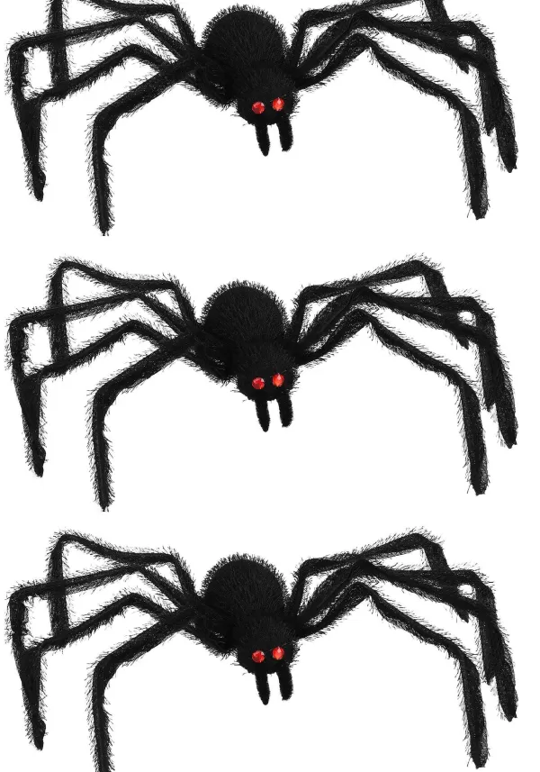 Shop 3 Pack Black Spiders Decoration Halloween Props