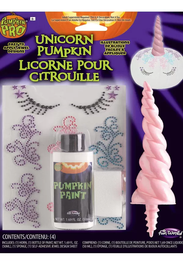 New 3D Unicorn Pumpkin Halloween Decoration Kit Kid Friendly D Cor