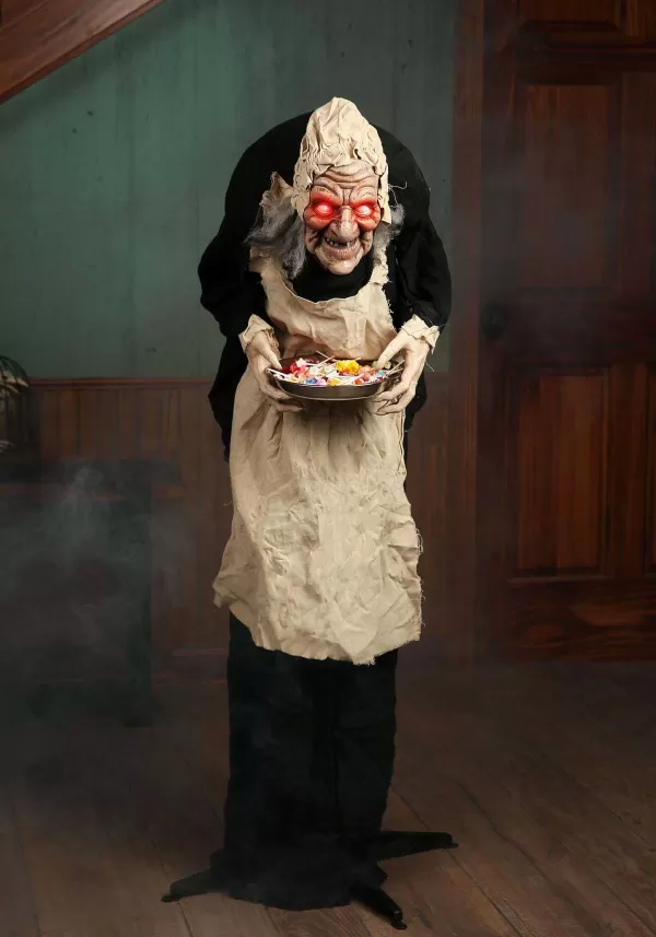 Best Sale 5 Foot Animatronic Old Hag Halloween Decoration Animatronics