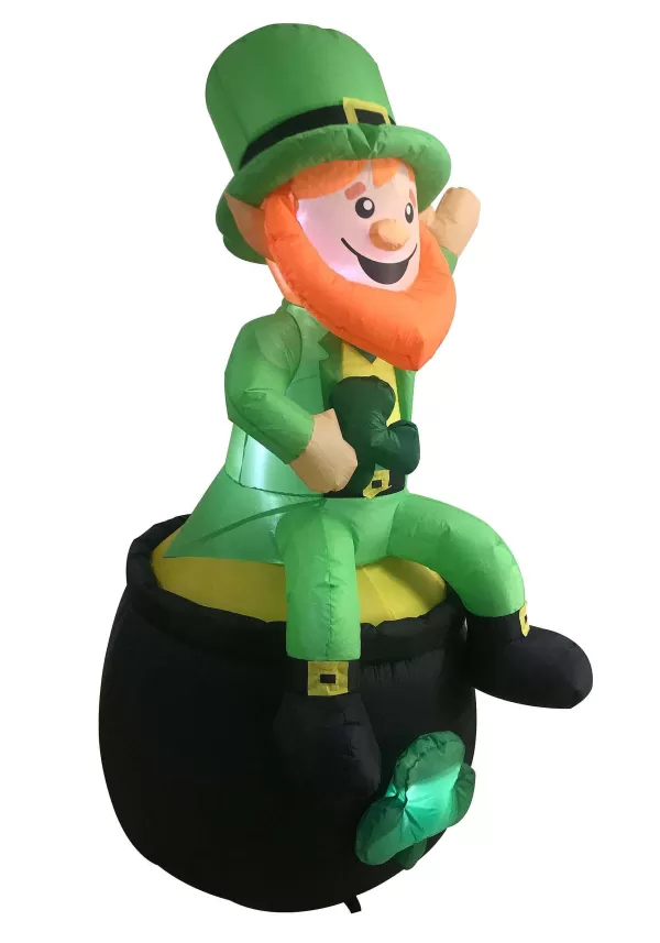 Best 5Ft Tall Sitting Leprechaun Inflatable Decoration Inflatable Decorations