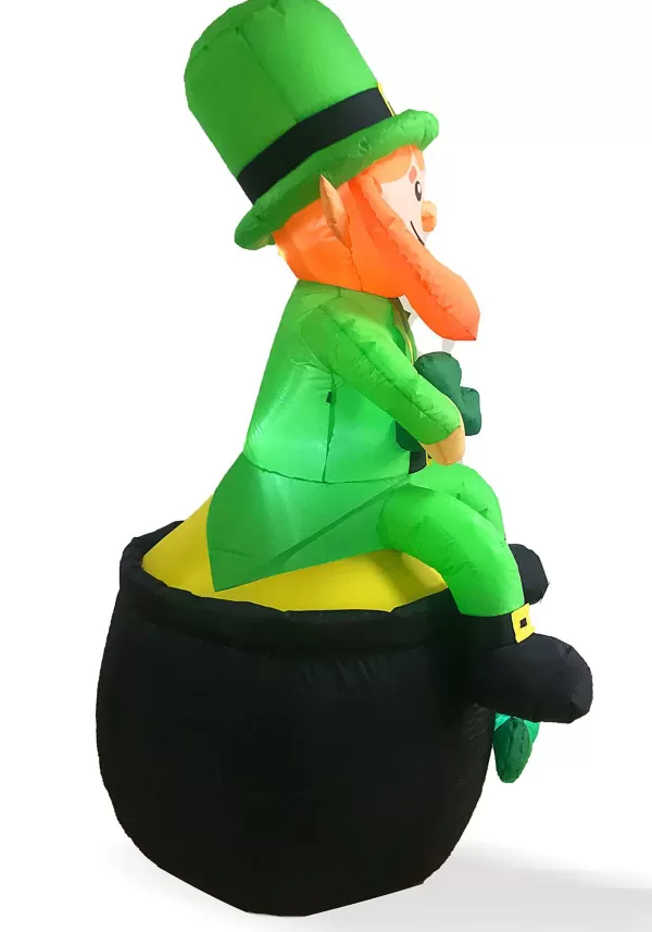 Best 5Ft Tall Sitting Leprechaun Inflatable Decoration Inflatable Decorations