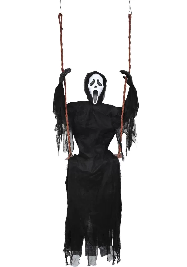 Online 60" Ghost Face On Swing Halloween Decoration Outdoor Decorations