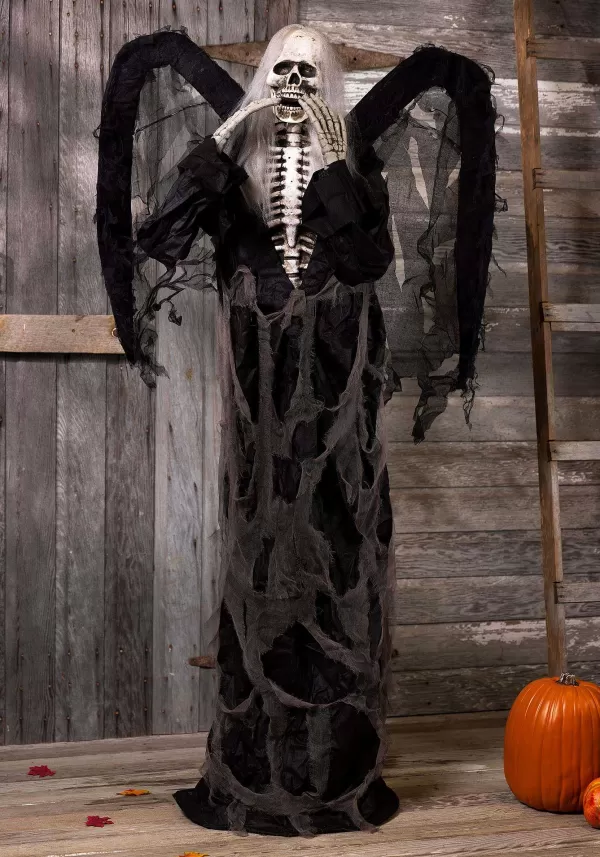 Sale 72 Inch Black Winged Gruesome Greeter Halloween Props