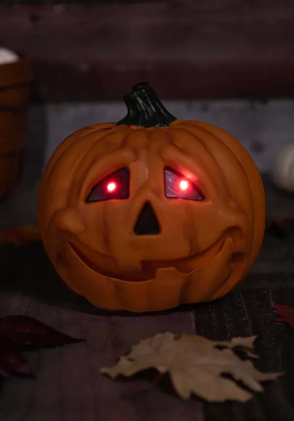 New 7" Talking Light Up Jack O Lantern W/ Moving Jaw Decoration Animatronics