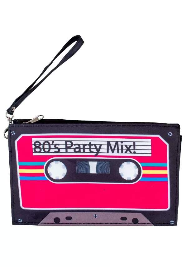 Cheap 80S Cassette Party Mix Tape Wristlet Purses