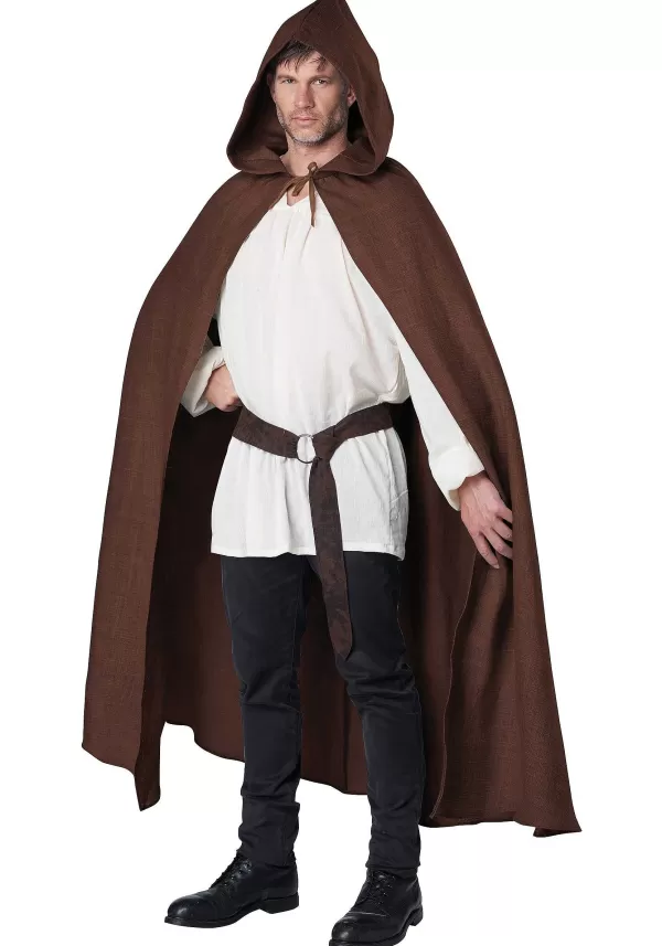 Flash Sale Adult Brown Hooded Cloak Capes