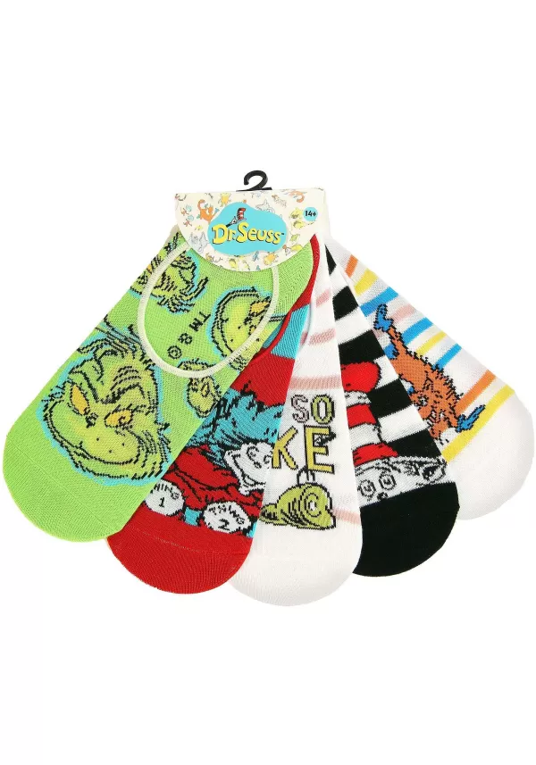 Best Sale Adult Dr. Seuss No Show Sock 5 Pair Set Socks / Slippers