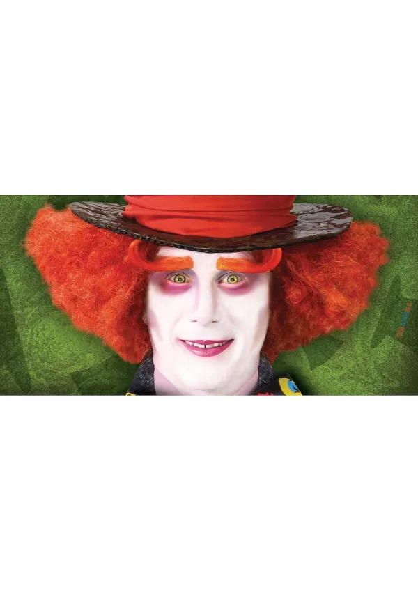 Best Adult Mad Hatter Orange Eyebrows Mustaches / Beards