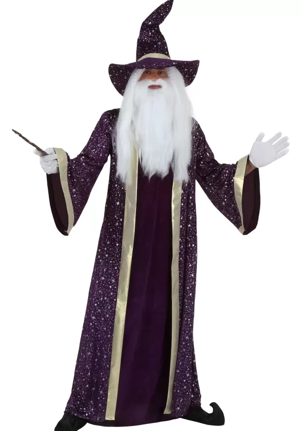 Clearance Adult Purple Wizard Costume Men'S Costumes