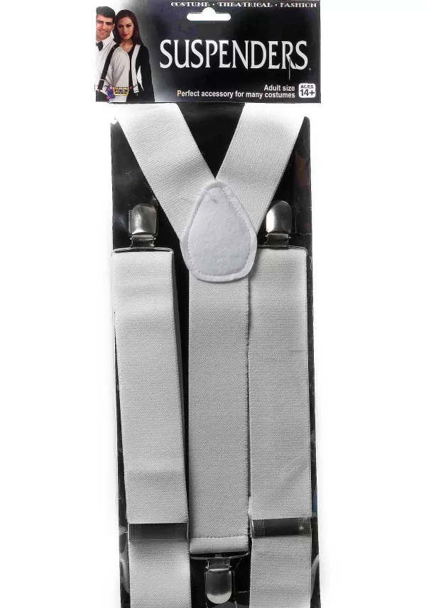 Flash Sale Adult White Suspenders Belts