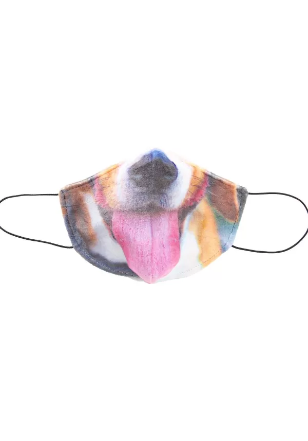 Cheap Adult'S Dog With Tongue Sublimated Face Mask Face Masks