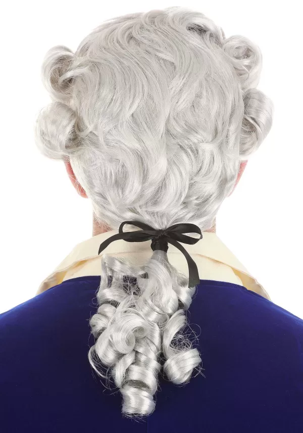 Online American Colonial Powdered Wig For Men Wigs