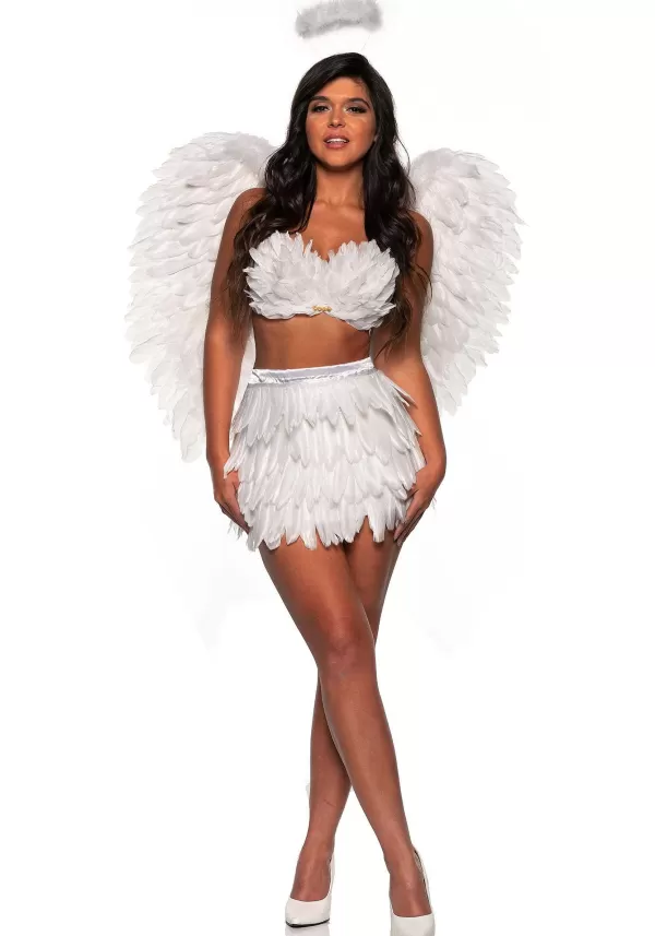 Fashion Angel Feather Skirt And Top Costume For Women Sexy Costumes