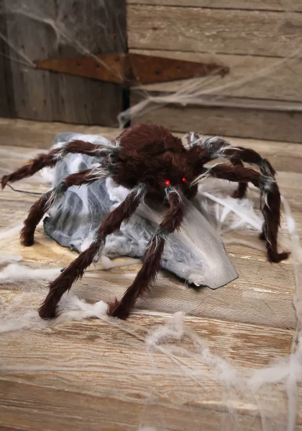 Store Animated Brown Jumping Spider Halloween Prop Animatronics