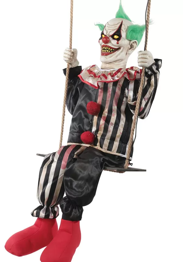 Shop Animated Swinging Chuckles Evil Clown Prop Animatronics