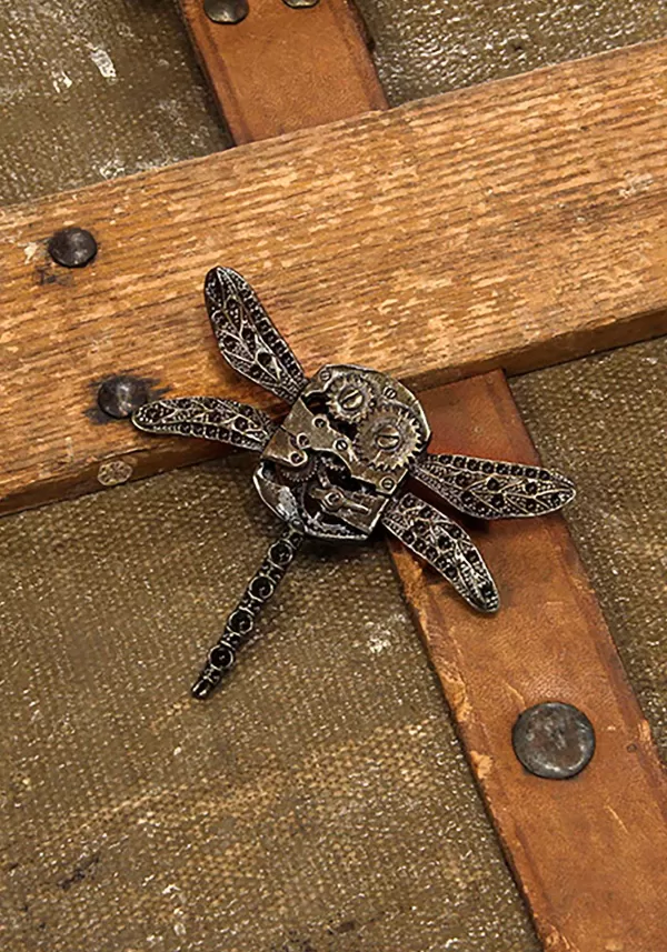 Best Antique Dragonfly Gear Steampunk Pin Costume Jewelry