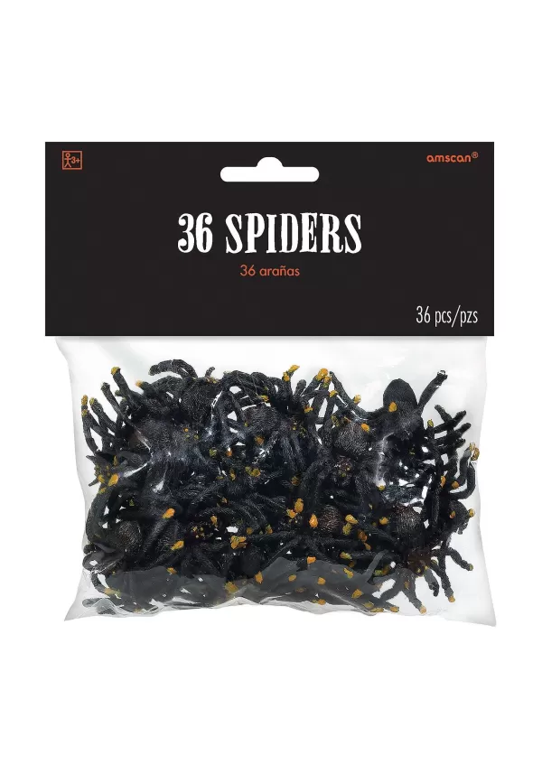 Best Sale Bag Of 36 Plastic Spiders Spiders & Spider Webs