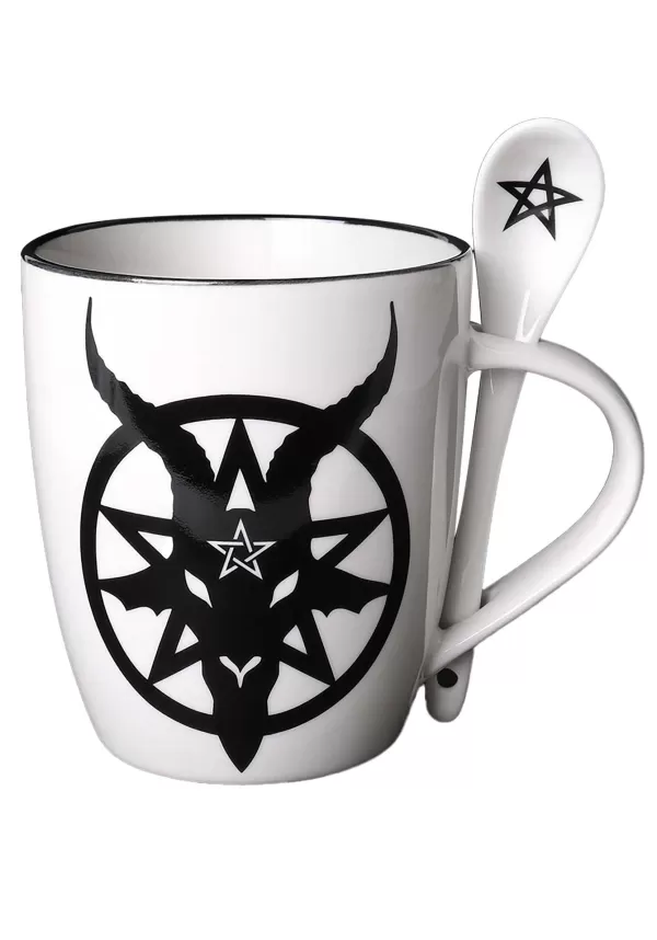 Best Sale Baphomet Symbol Mug And Spoon Set Indoor Decorations