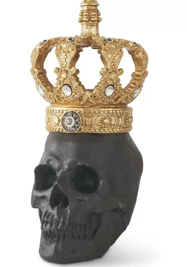 Cheap Black Resin Gold Crown Skull Decoration Skeletons & Skulls