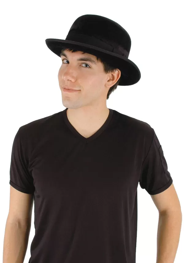 Best Sale Black Velour Bowler Hat For Men Hats