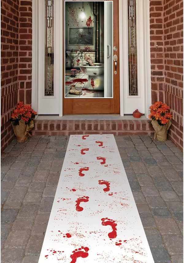 Cheap Bloody Footprints Runner Decoration Door Decorations