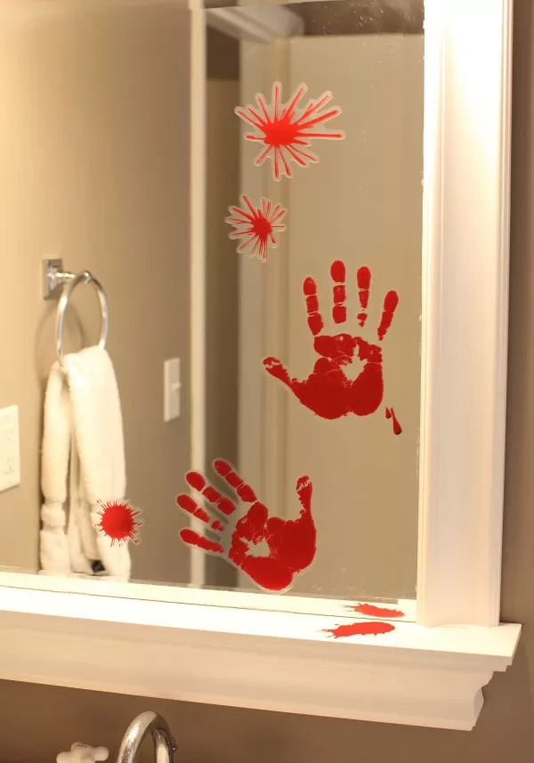 Clearance Bloody Handprint Indoor Decorations