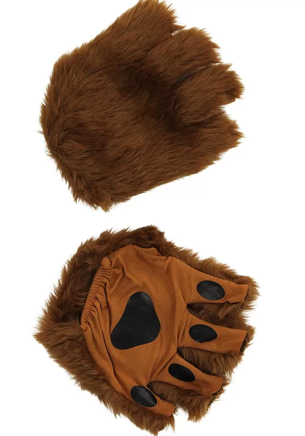 Best Brown Fingerless Adult Paws Gloves