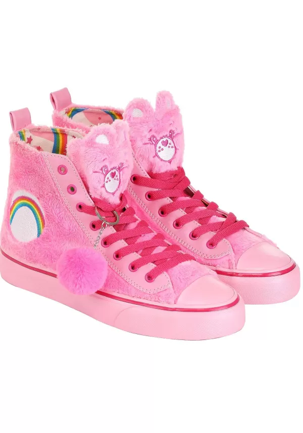 Online Care Bears Cheer Bear Pink High Top Shoes For Women Boots/Shoes