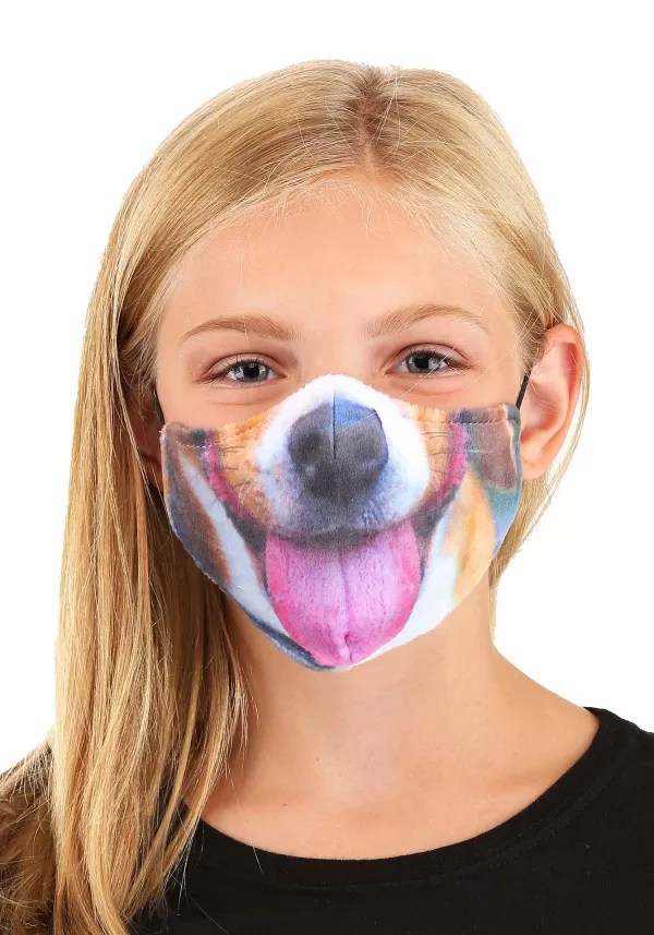 Best Sale Child'S Dog With Tongue Sublimated Face Mask Face Masks