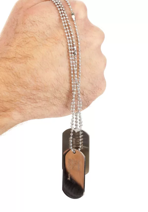 Flash Sale Combat Hero Dog Tag Costume Necklace Costume Jewelry