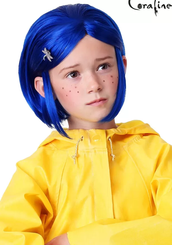 Hot Coraline Blue Costume Wig For Girls Wigs
