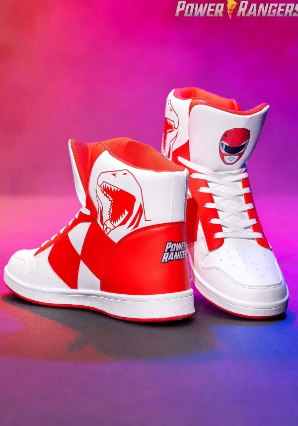 Cheap Costume Inspired Red Power Rangers Sneakers For Adults Boots/Shoes