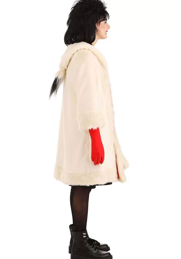 Fashion Cruella De Vil Coat Costume For Teens From Disney'S 101 Dalmatians Girl Costumes