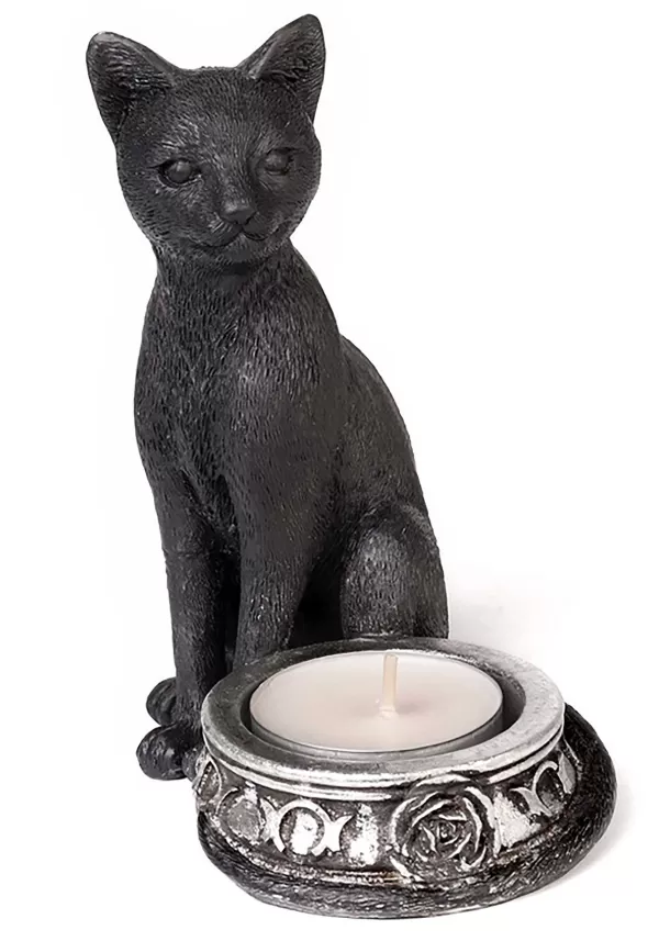 Fashion Decorative Black Cat Tea Light Holder Halloween Lights