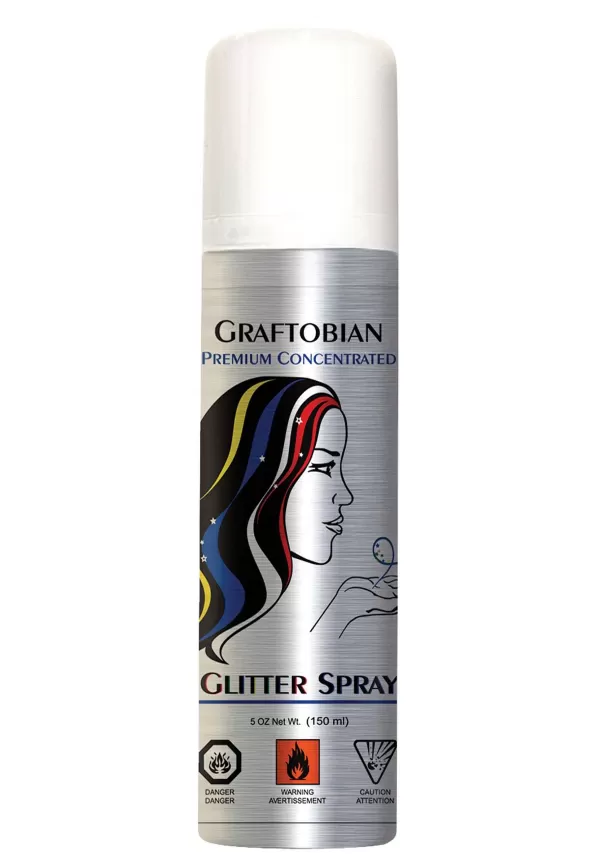 Cheap Deluxe Graftobian Silver Glitter Hairspray Makeup