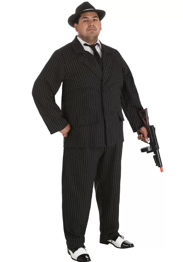 Flash Sale Deluxe Plus Size Gangster Costume Men'S Costumes