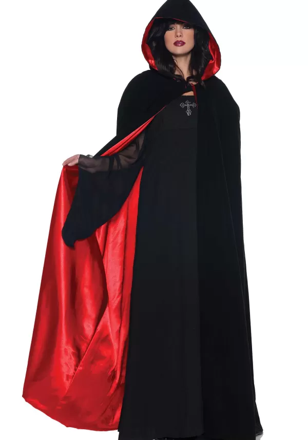 Best Sale Deluxe Velvet Cape W/ Red Satin Lining Capes