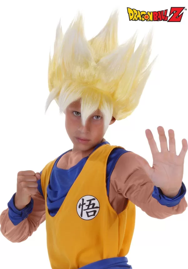Discount Dragon Ball Z Super Saiyan Goku Wig For Kids Wigs