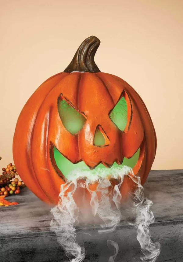 Fashion Electric Lighted Smoking 14" Pumpkin Decoration Fog Machines