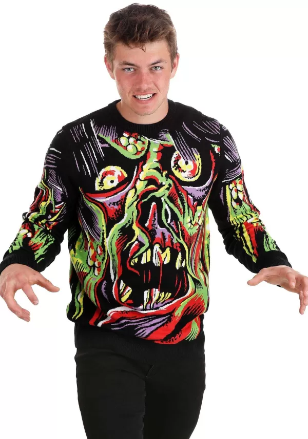 Best Sale Face The Monster Adult Halloween Sweater Halloween Clothes